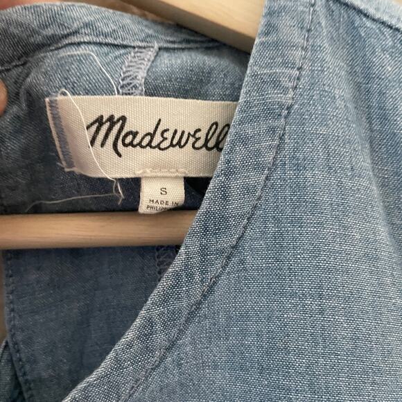 Madewell bow back chambray mini dress - Picture 5 of 9
